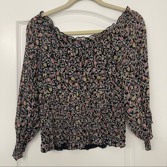 Anthropologie Smocked Off the Shoulder Top - Picture 3 of 4